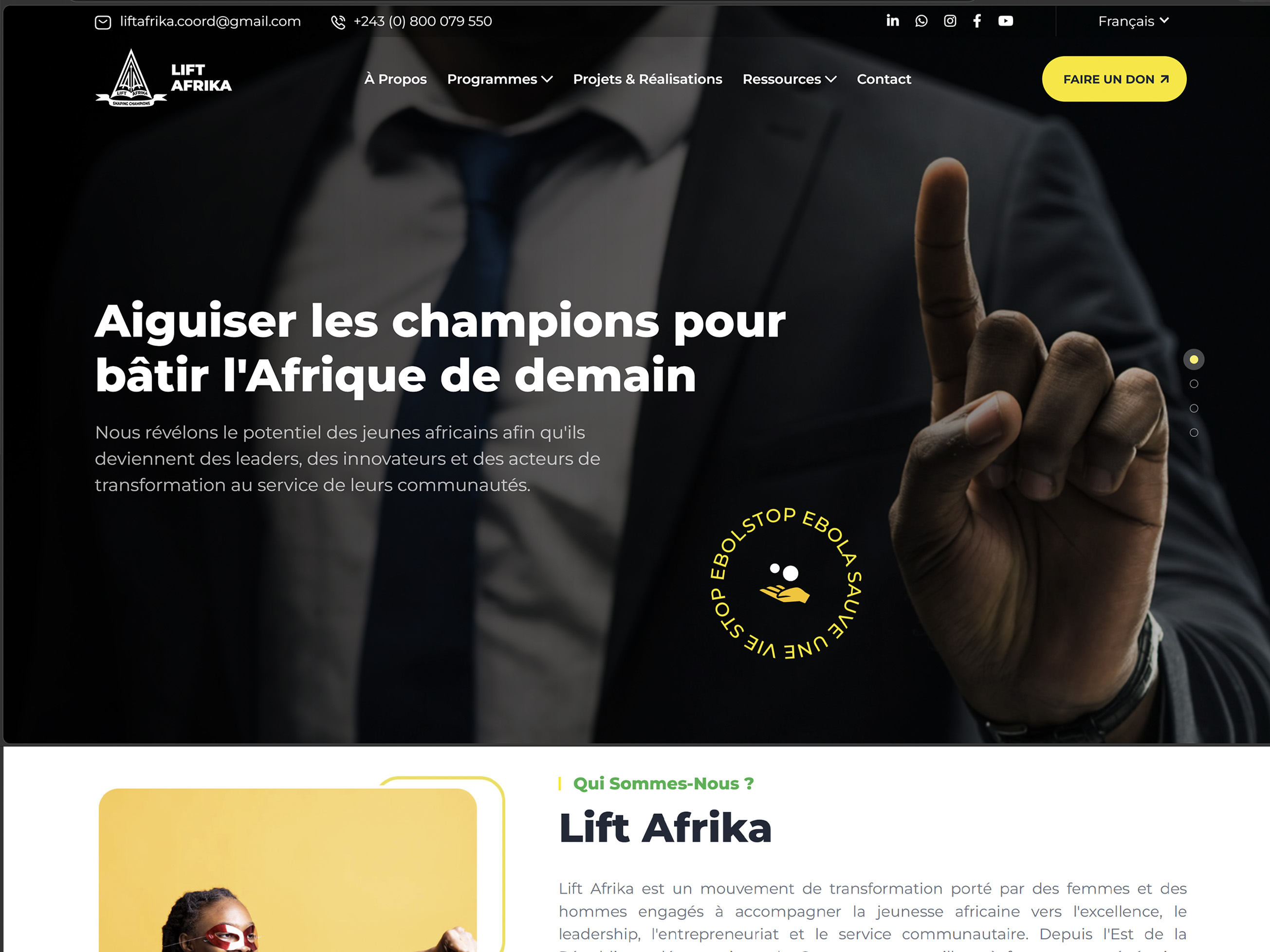 Lift Afrika - Institutional Website